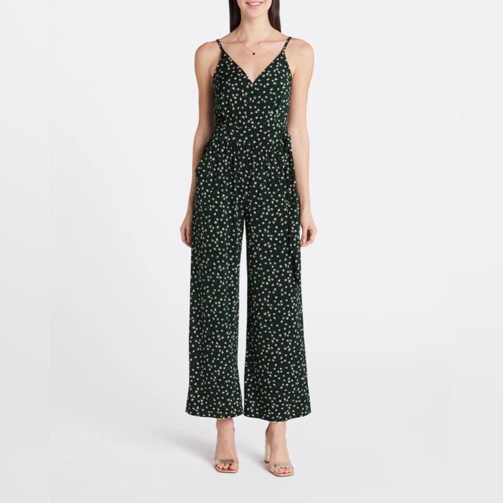 Green Floral Jumpsuit